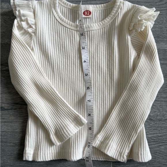 Pink and White Ruffle Tops with Brown Plaid Skirt Size 2T - Picture 6 of 12